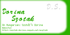 dorina szotak business card